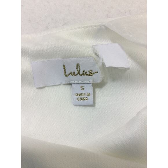 LULU'S S Radiant Romance White Tie-Strap Square Neck Wedding Maxi Dress NEW b118 - Picture 7 of 10